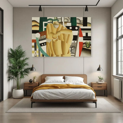 Tableau Les Deux Pêcheurs – Fernand Léger dans une chambre - Art Virtuoso