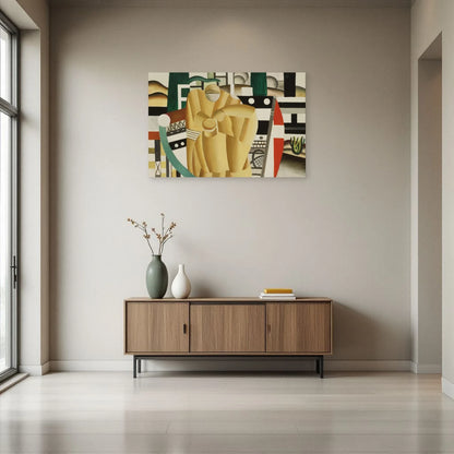 Tableau Les Deux Pêcheurs – Fernand Léger dans une entrée ou un couloir - Art Virtuoso