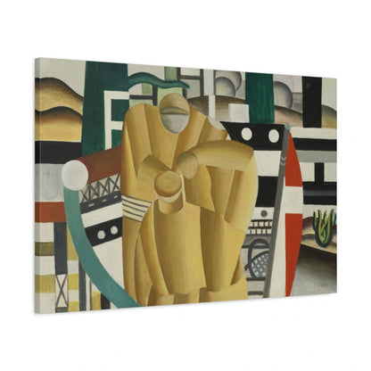 Tableau Les Deux Pêcheurs – Fernand Léger vue de profil, toile 3D avec bords imprimés