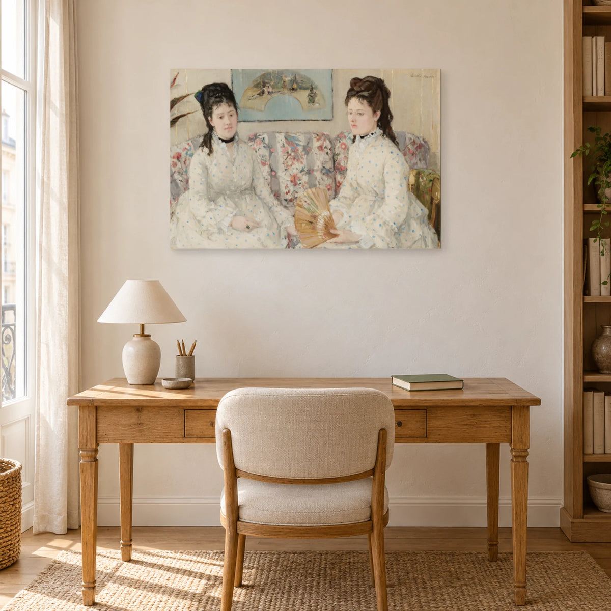 Tableau Les Deux Sœurs de Berthe Morisot dans un bureau - Art Virtuoso