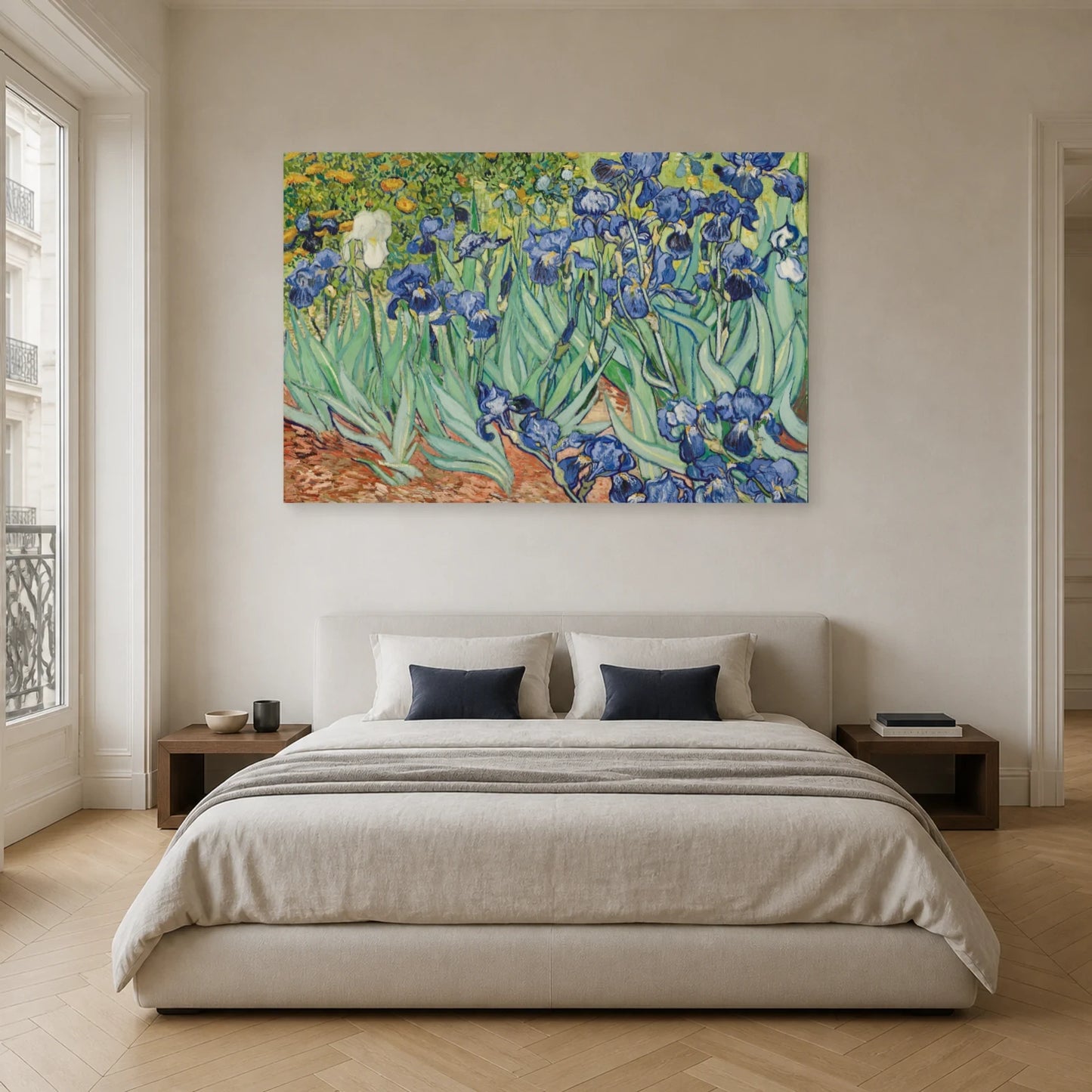 Tableau Les Iris – Vincent van Gogh dans une chambre - Art Virtuoso