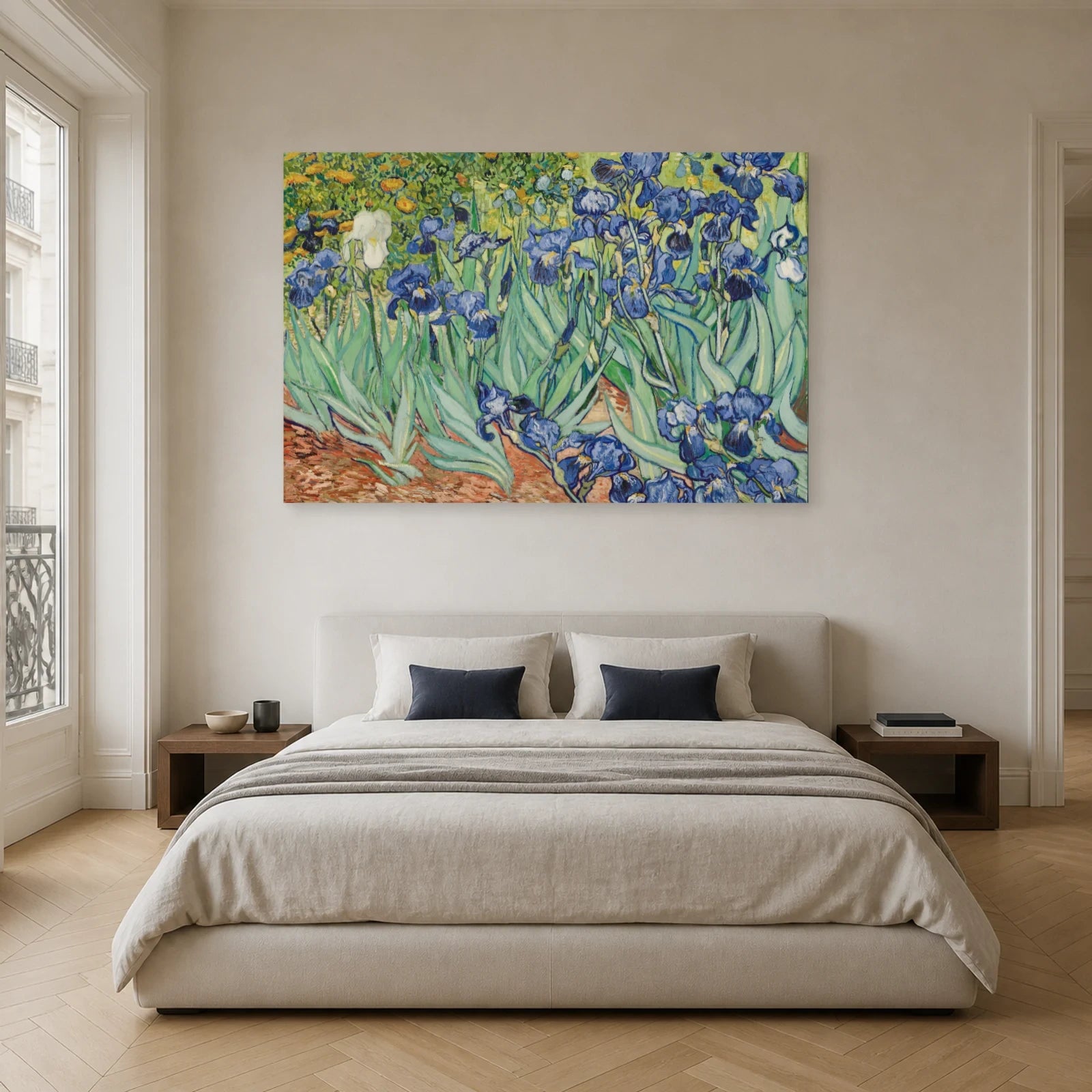 Tableau Les Iris – Vincent van Gogh dans une chambre - Art Virtuoso