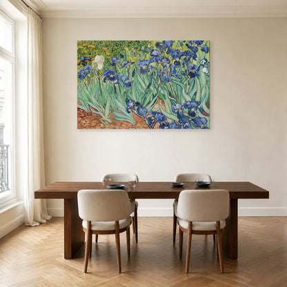 Tableau Les Iris – Vincent van Gogh dans une salle à manger - Art Virtuoso
