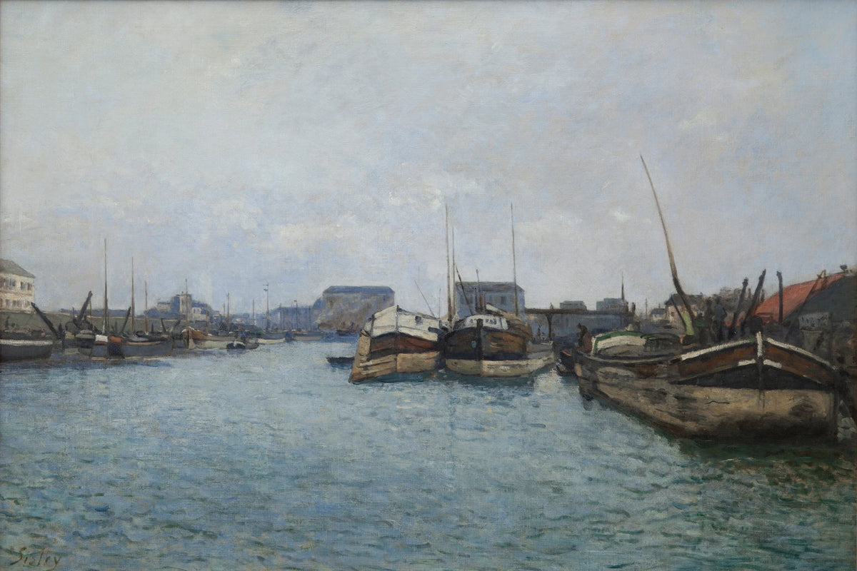 Les Péniches, reproduction impressionniste – toile format L