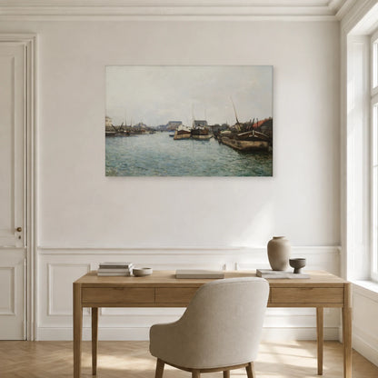 Tableau Les Péniches – Alfred Sisley dans un bureau - Art Virtuoso