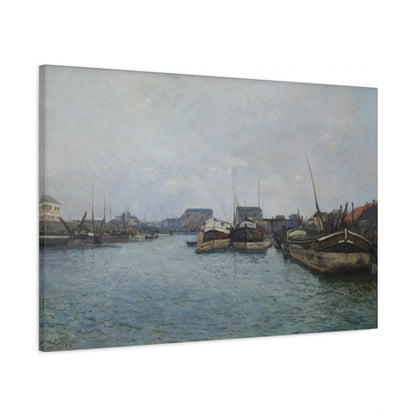 Tableau Les Péniches – Alfred Sisley - toile 3D avec bords imprimés - Art Virtuoso