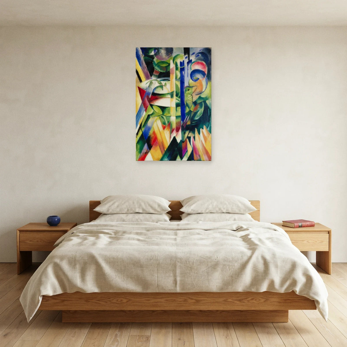 Tableau Les Petites Chèvres de montagne – Franz Marc dans une chambre - Art Virtuoso