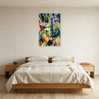 Tableau Les Petites Chèvres de montagne – Franz Marc dans une chambre - Art Virtuoso
