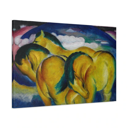 Tableau Les Petits Chevaux jaunes – Franz Marc - toile 3D avec bords imprimés - Art Virtuoso