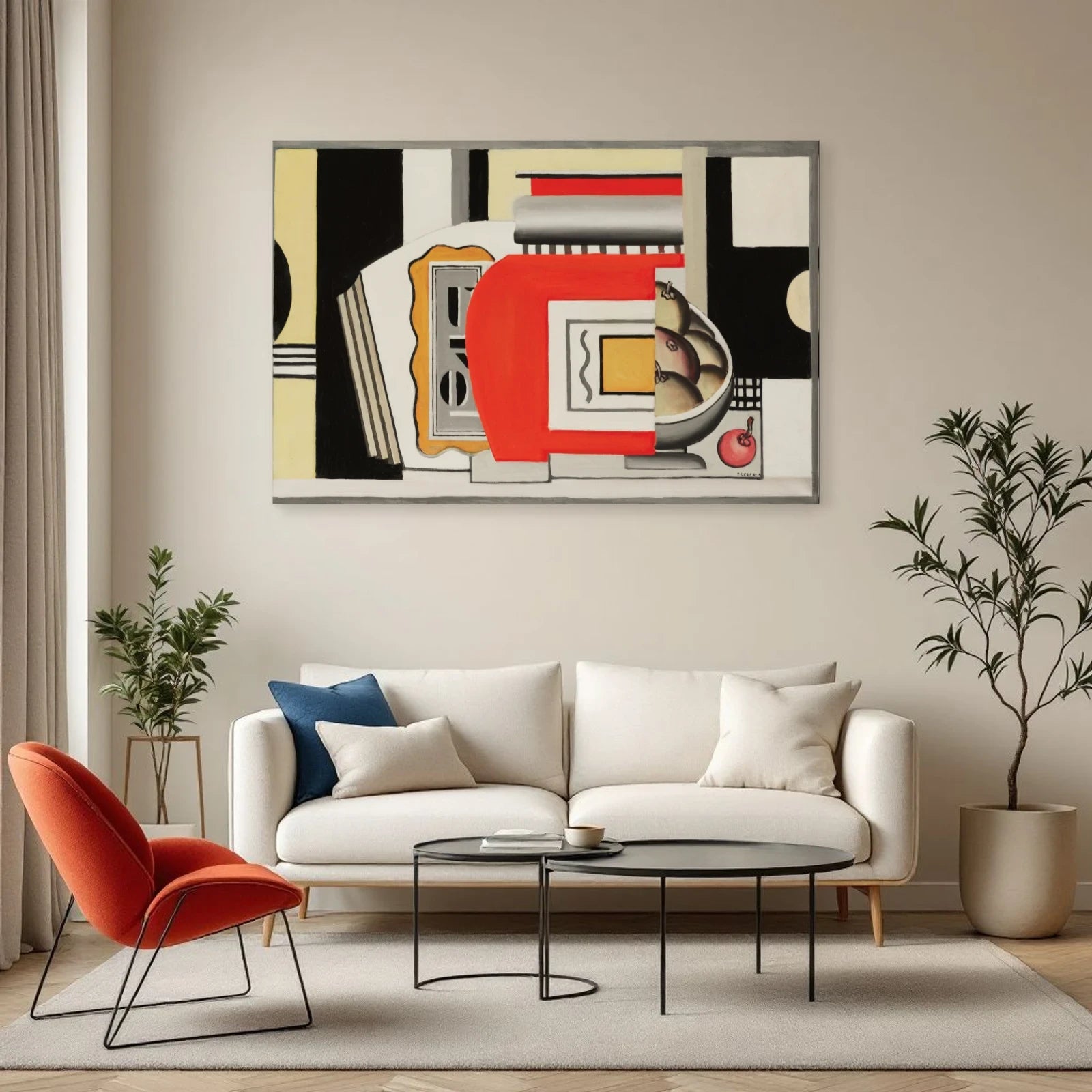 Tableau Les Pommes – Fernand Léger dans un salon - Art Virtuoso