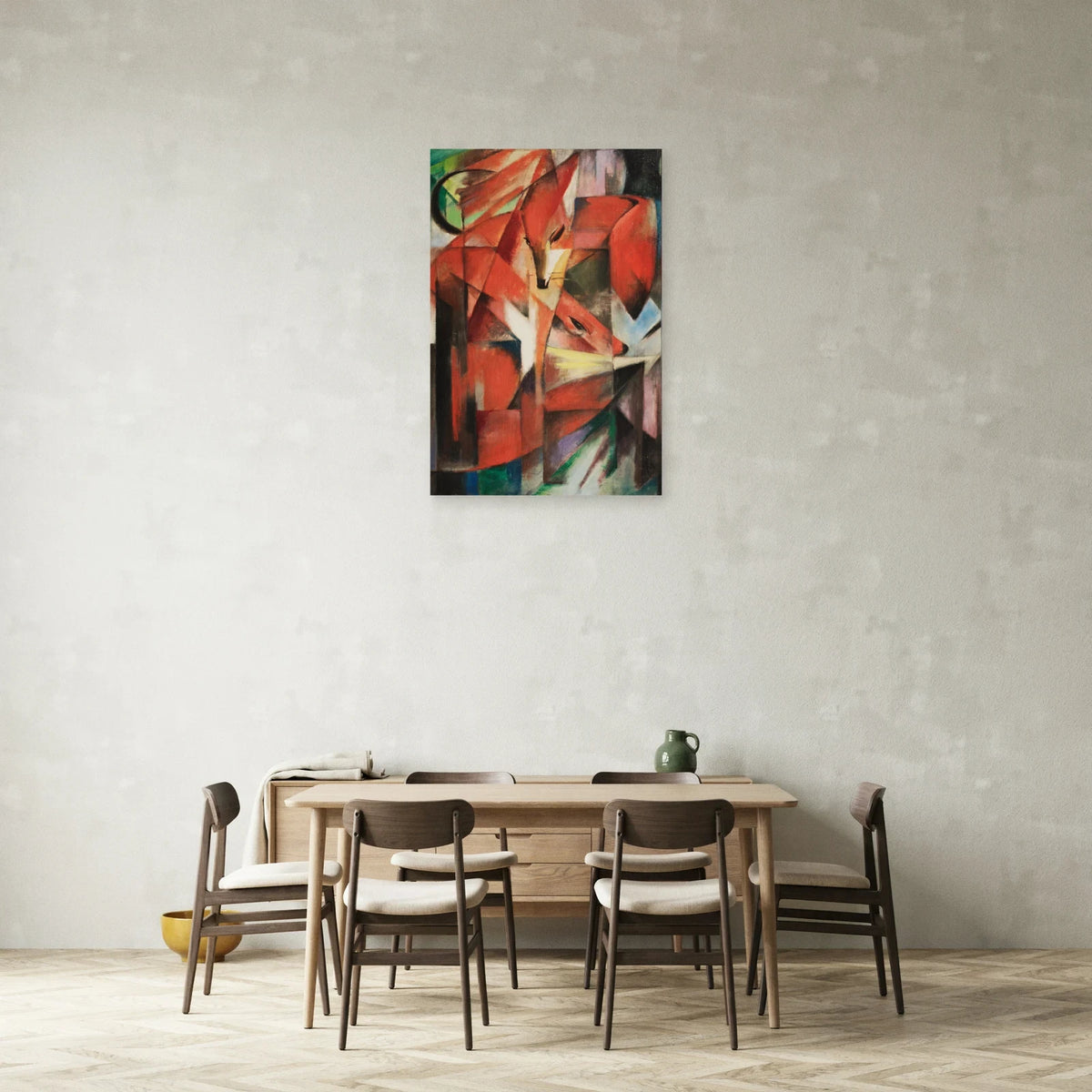 Tableau Les Renards – Franz Marc dans une salle à manger - Art Virtuoso