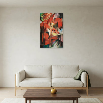 Tableau Les Renards – Franz Marc dans un salon - Art Virtuoso