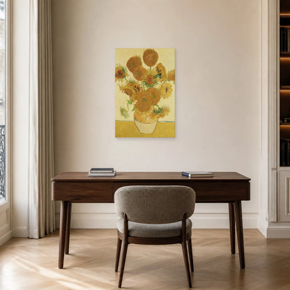 Tableau Les Tournesols – Vincent van Gogh dans un bureau - Art Virtuoso