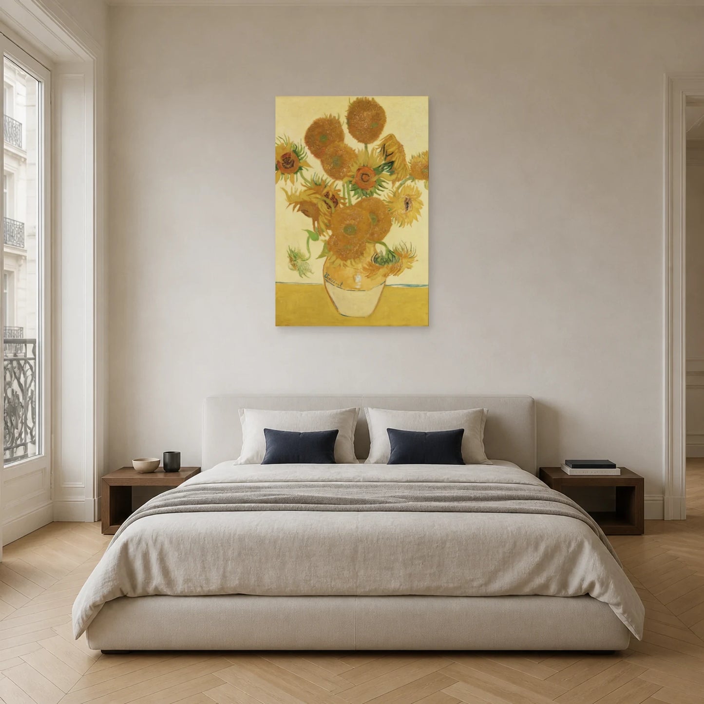 Tableau Les Tournesols – Vincent van Gogh dans une chambre - Art Virtuoso