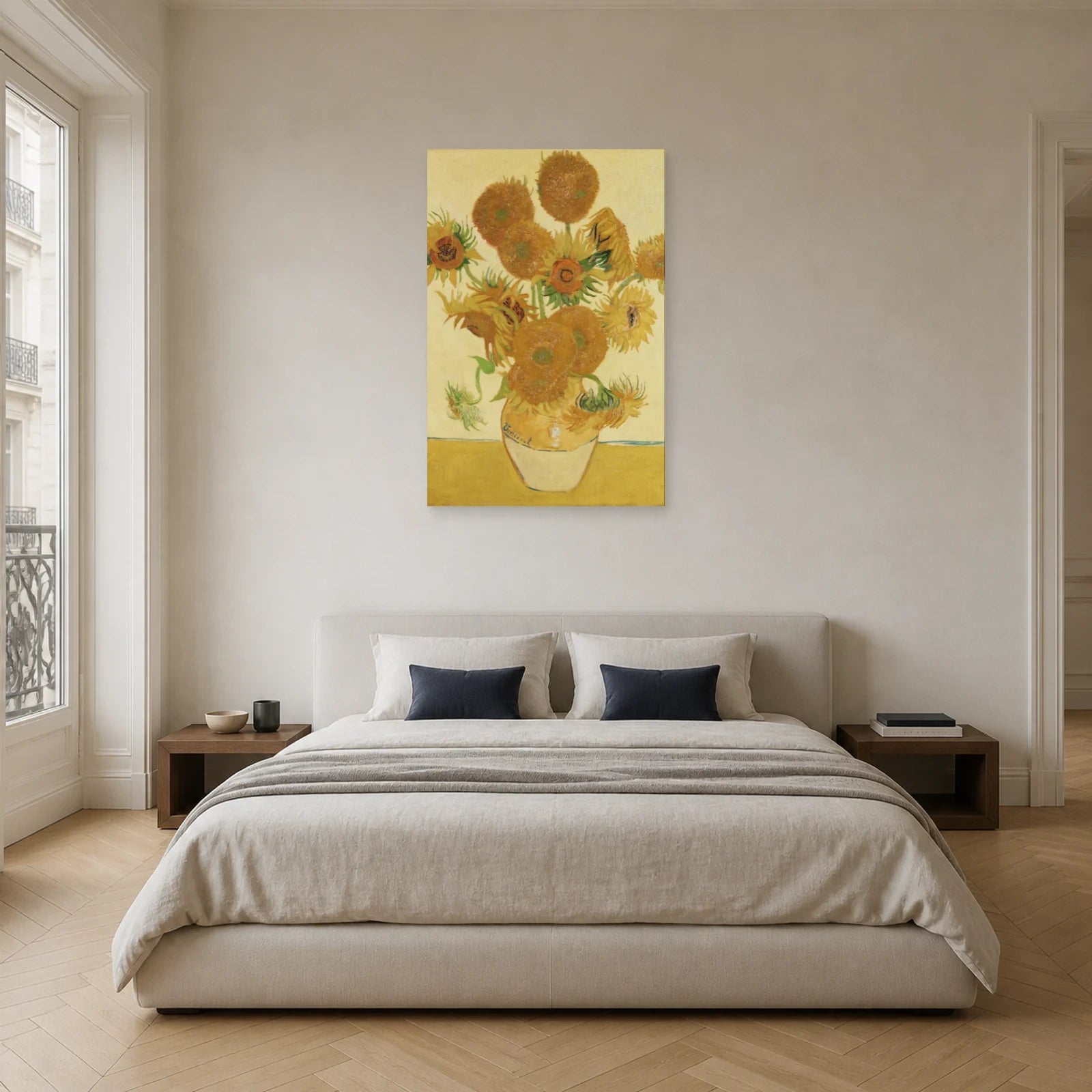 Tableau Les Tournesols – Vincent van Gogh dans une chambre - Art Virtuoso