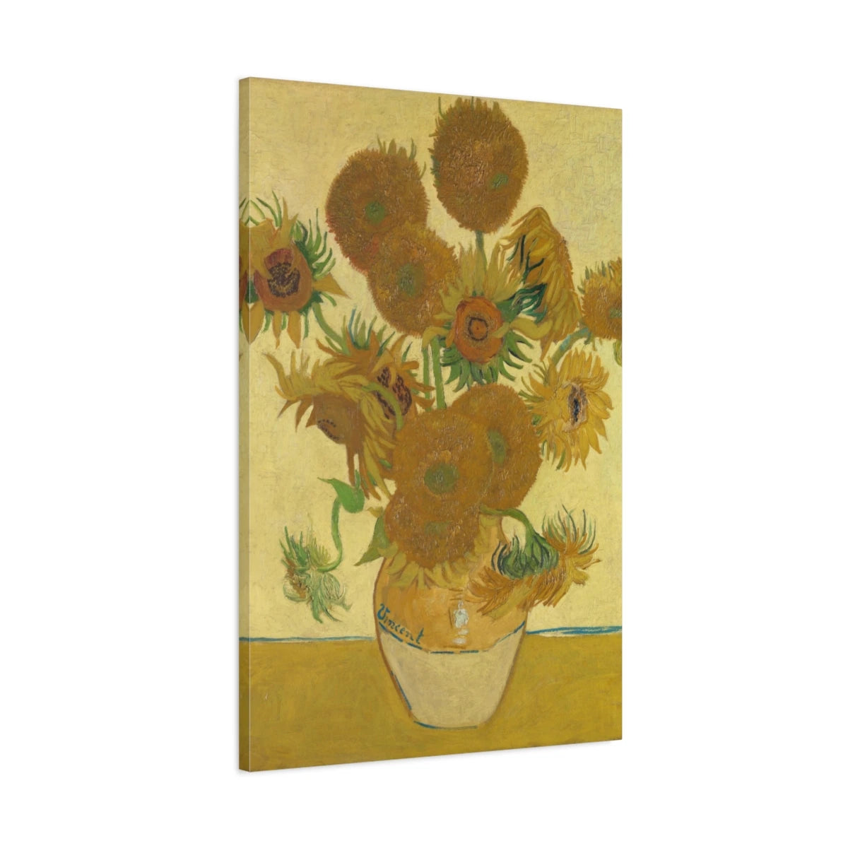 Tableau Les Tournesols – Vincent van Gogh - toile 3D avec bords imprimés - Art Virtuoso