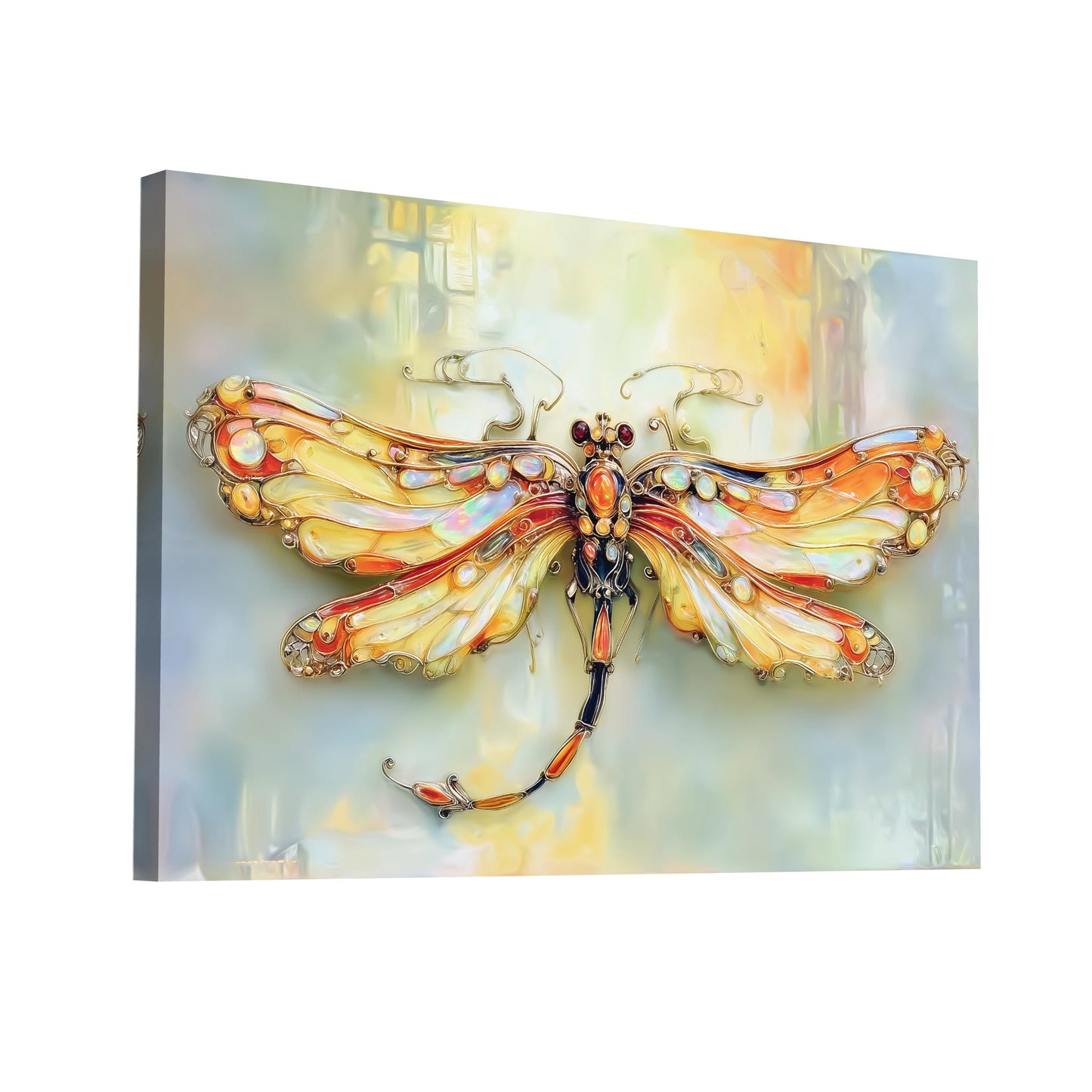 Product Hero 3D WebP Tableau Libellule - Art Nouveau - Art Virtuoso