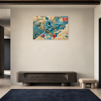 Tableau horizontal de liberté accroché dans une entrée