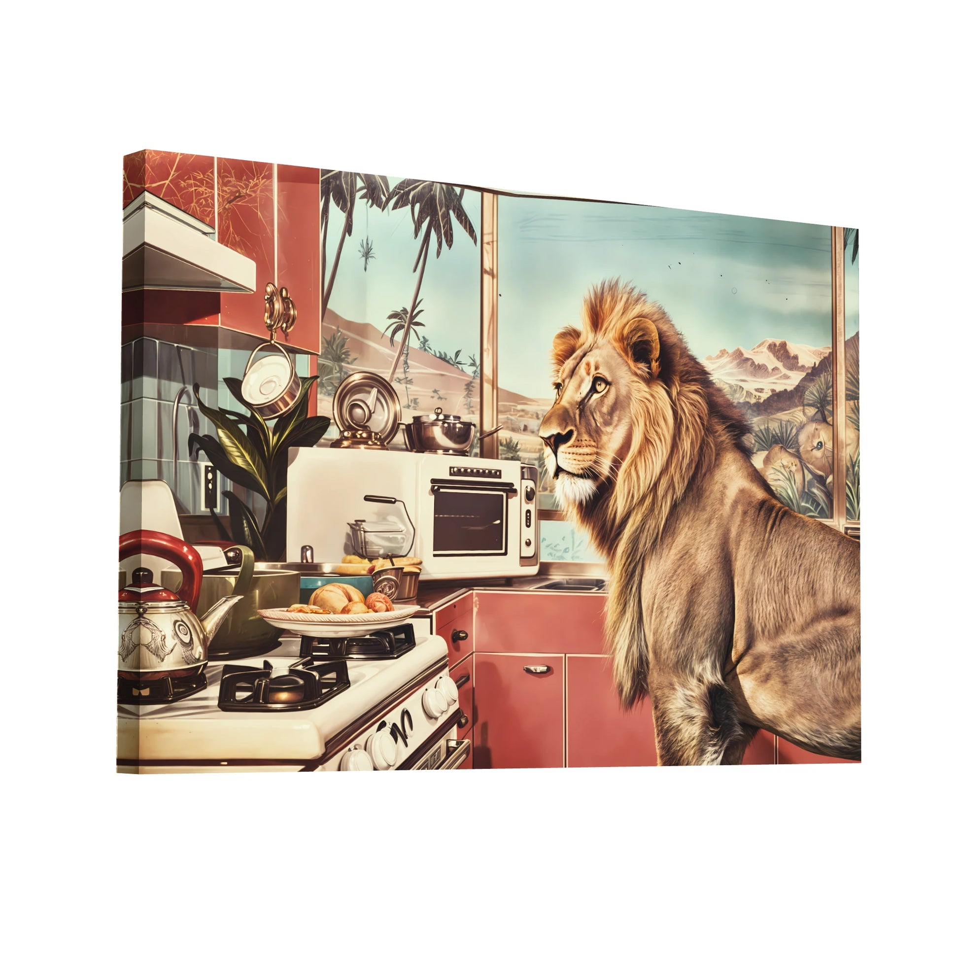 Product Hero 3D WebP Tableau Lion Pop Art - Le Roi de la Consommation - Art Virtuoso