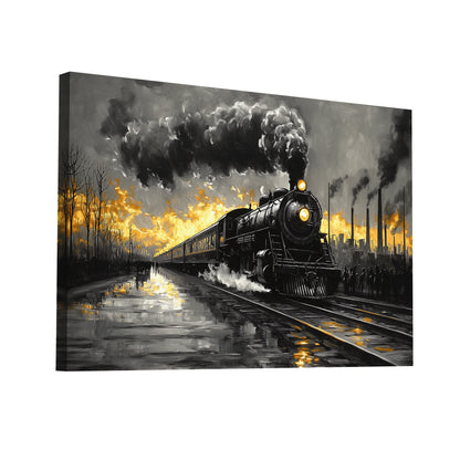 Product Hero 3D WebP Tableau Locomotive au nuage de vapeur - Art Virtuoso