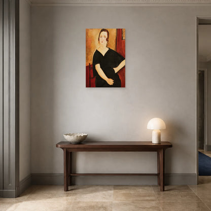 Tableau Madame Amédée (Femme à la cigarette) – Amedeo Modigliani dans une entrée ou un couloir - Art Virtuoso