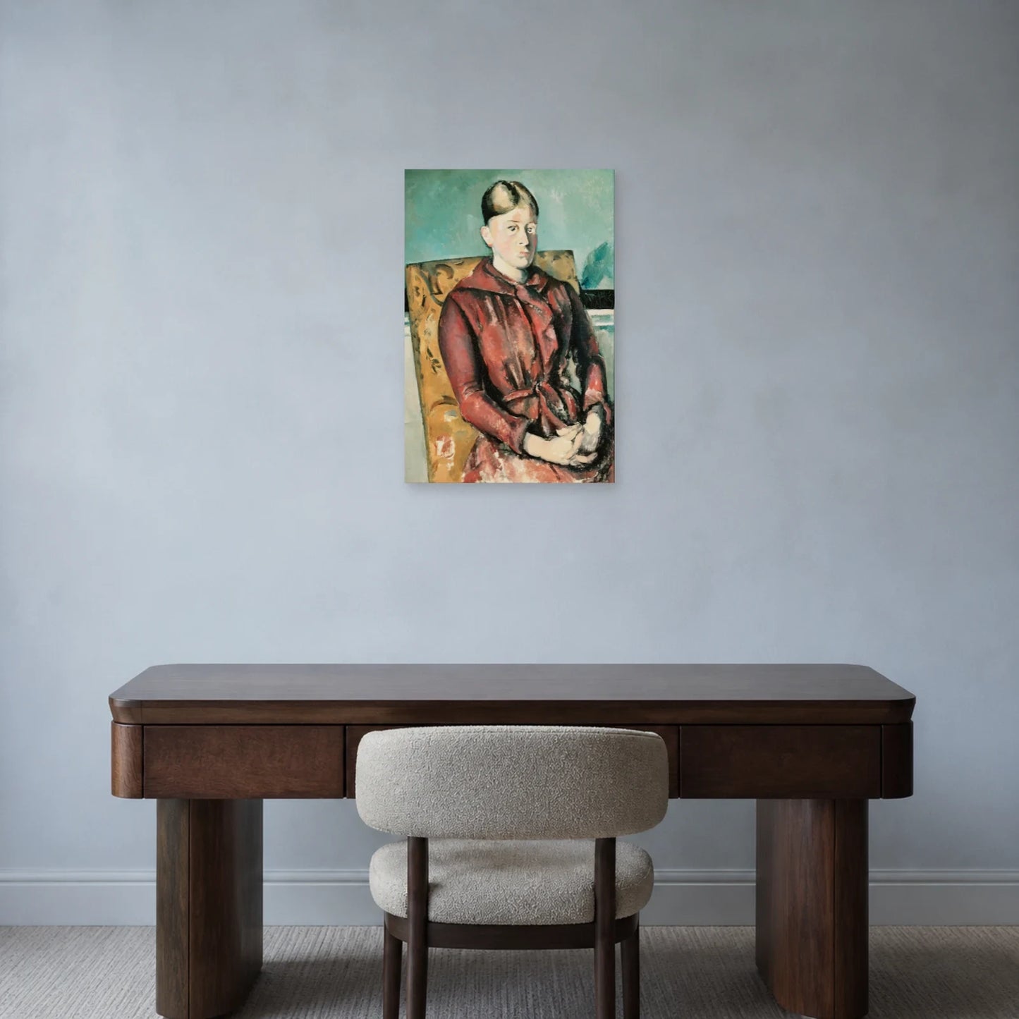Tableau Madame Cézanne dans un fauteuil jaune – Paul Cézanne dans un bureau - Art Virtuoso