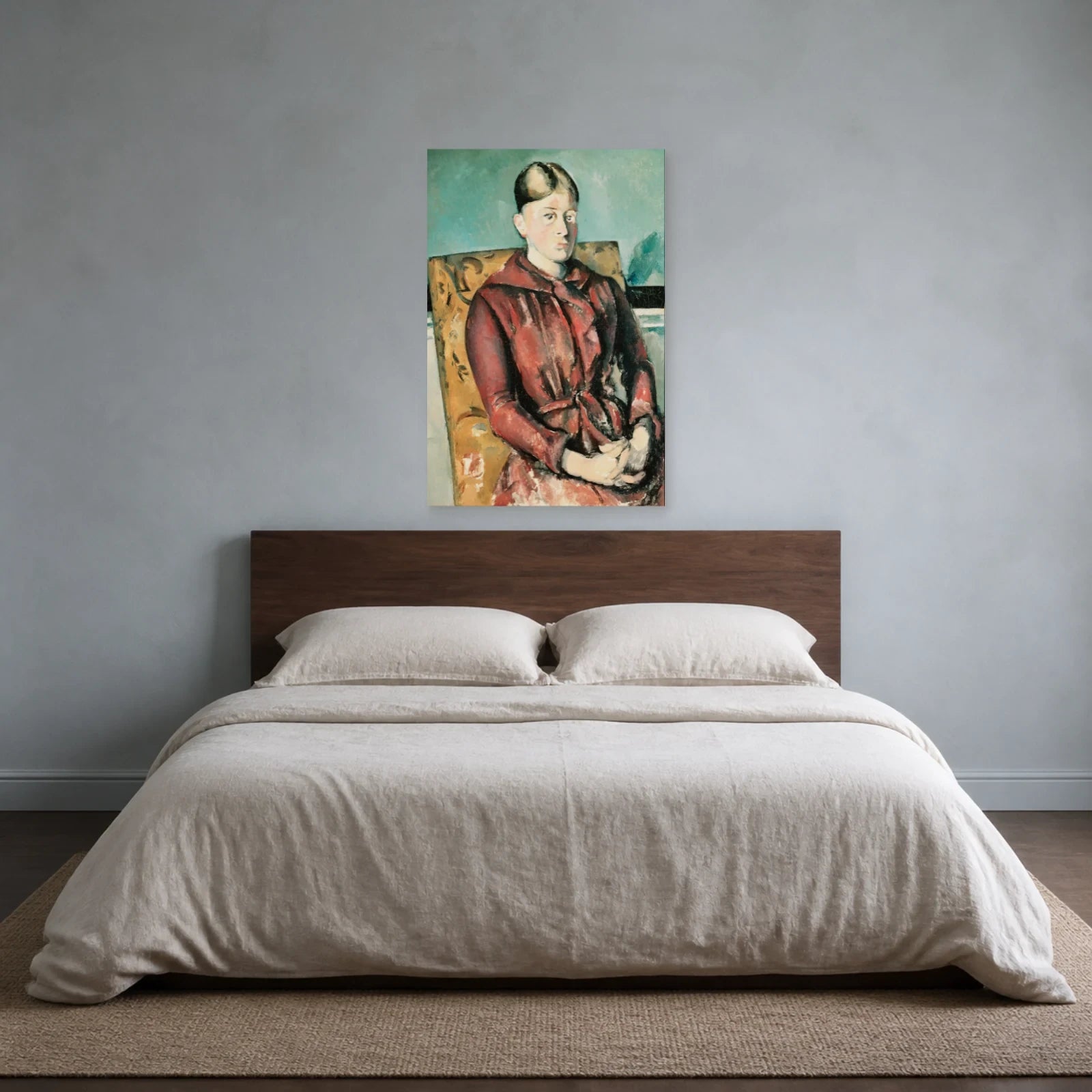 Tableau Madame Cézanne dans un fauteuil jaune – Paul Cézanne dans une chambre - Art Virtuoso