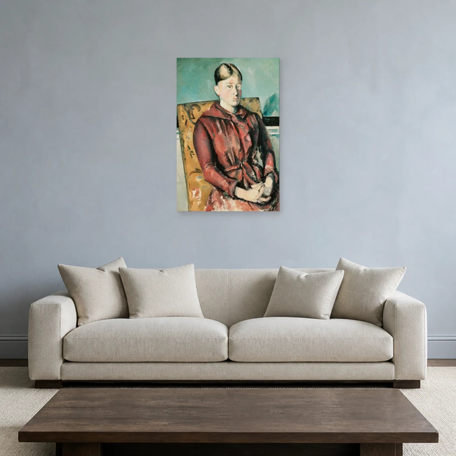 Tableau Madame Cézanne dans un fauteuil jaune – Paul Cézanne dans un salon - Art Virtuoso