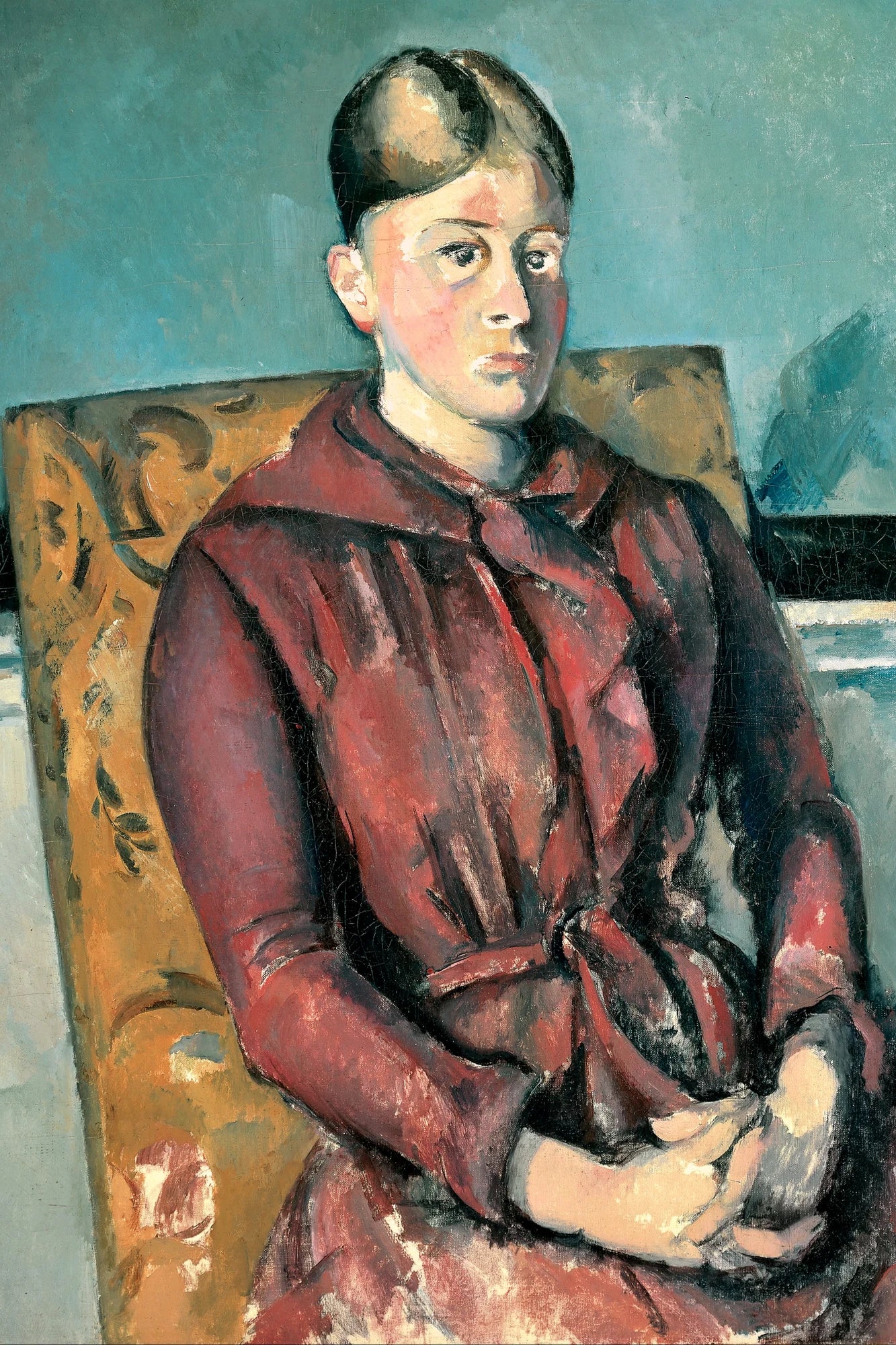 Tableau Madame Cézanne dans un fauteuil jaune – format S