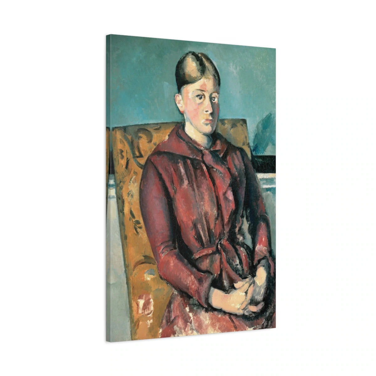 Tableau Madame Cézanne dans un fauteuil jaune – Paul Cézanne - toile 3D avec bords imprimés - Art Virtuoso
