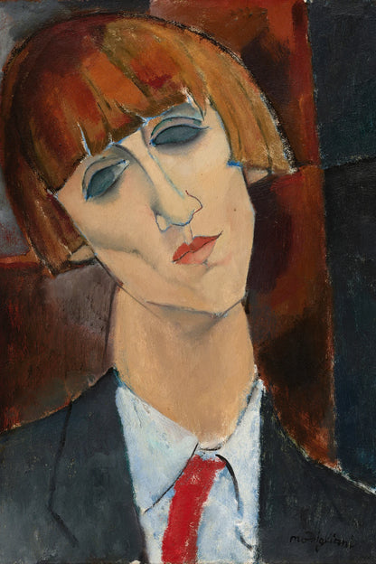 Madame Kisling d’Amedeo Modigliani – le visage incliné de Madame Kisling remplit la toile – format M