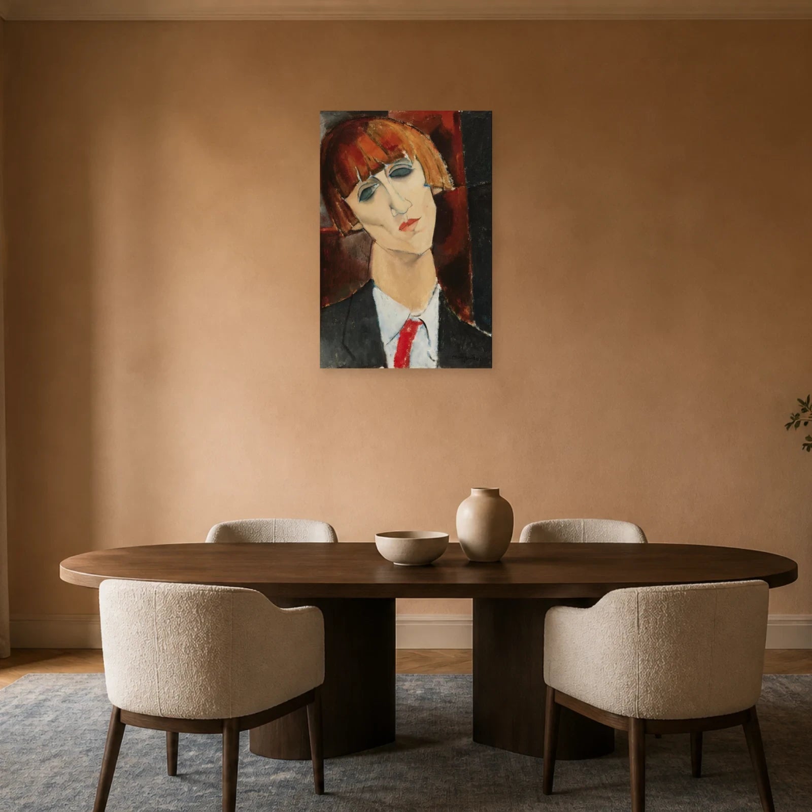 Tableau Madame Kisling – Amedeo Modigliani dans une salle à manger - Art Virtuoso