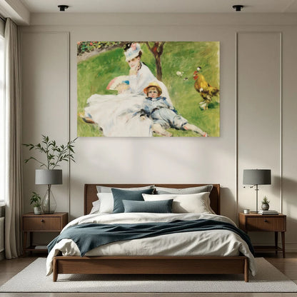 Tableau Madame Monet et son fils – Pierre-Auguste Renoir dans une chambre - Art Virtuoso