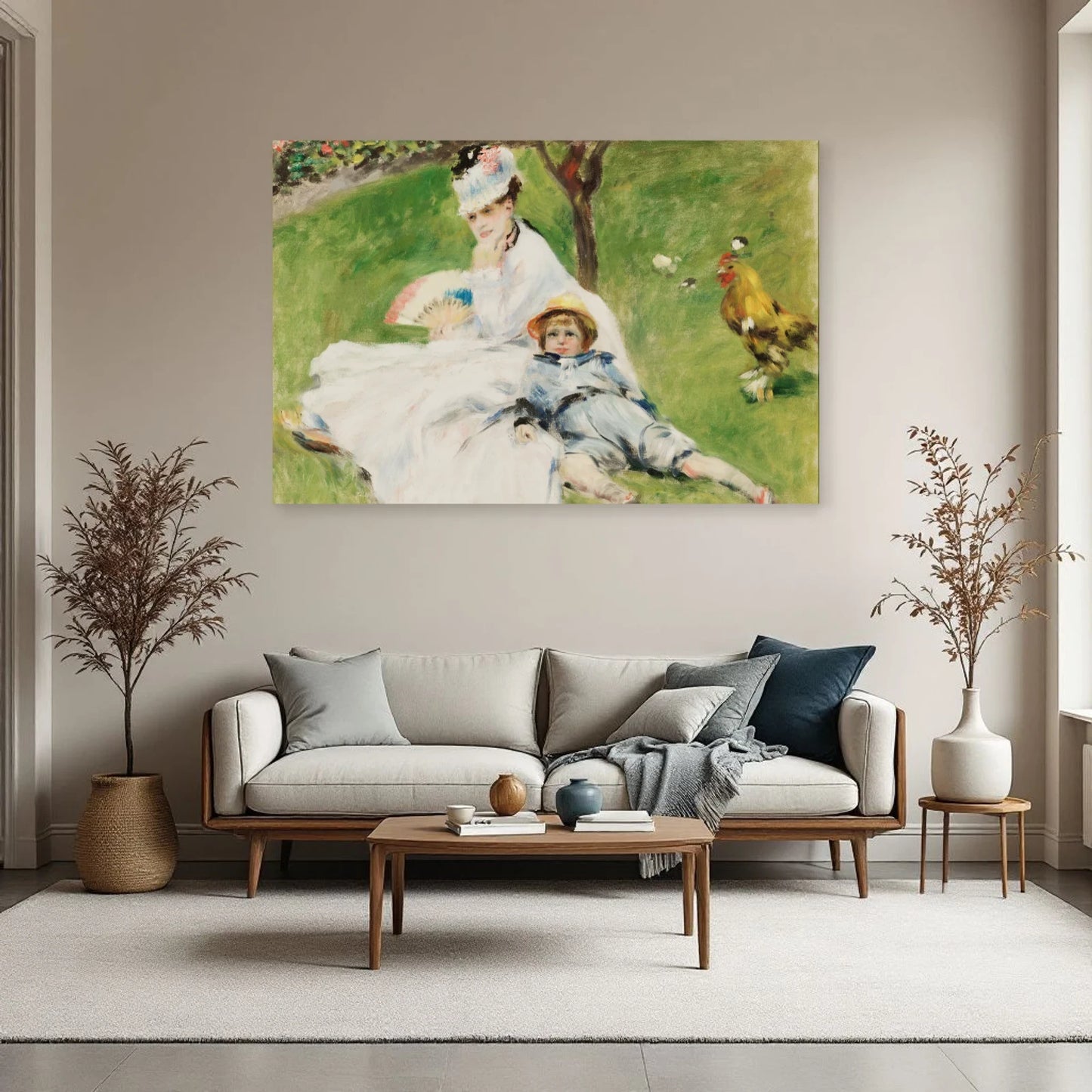 Tableau Madame Monet et son fils – Pierre-Auguste Renoir dans un salon - Art Virtuoso