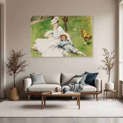 Tableau Madame Monet et son fils – Pierre-Auguste Renoir dans un salon - Art Virtuoso