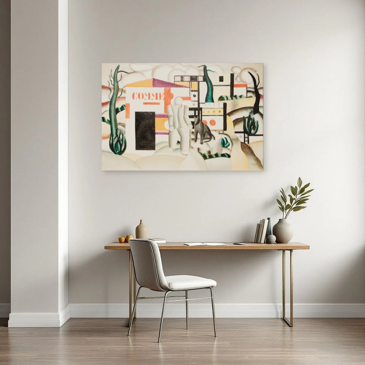 Tableau Maison avec chien – Fernand Léger dans un bureau - Art Virtuoso