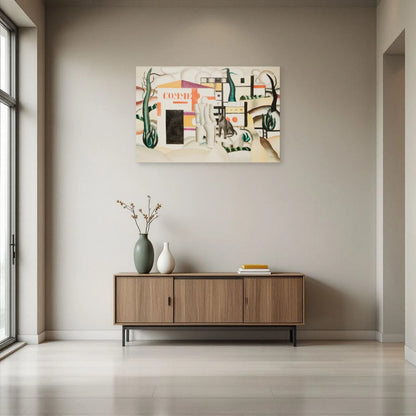 Tableau Maison avec chien – Fernand Léger dans une entrée ou un couloir - Art Virtuoso