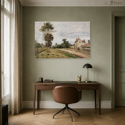 Tableau Maison de monsieur Musy, Louveciennes – Camille Pissarro dans un bureau - Art Virtuoso
