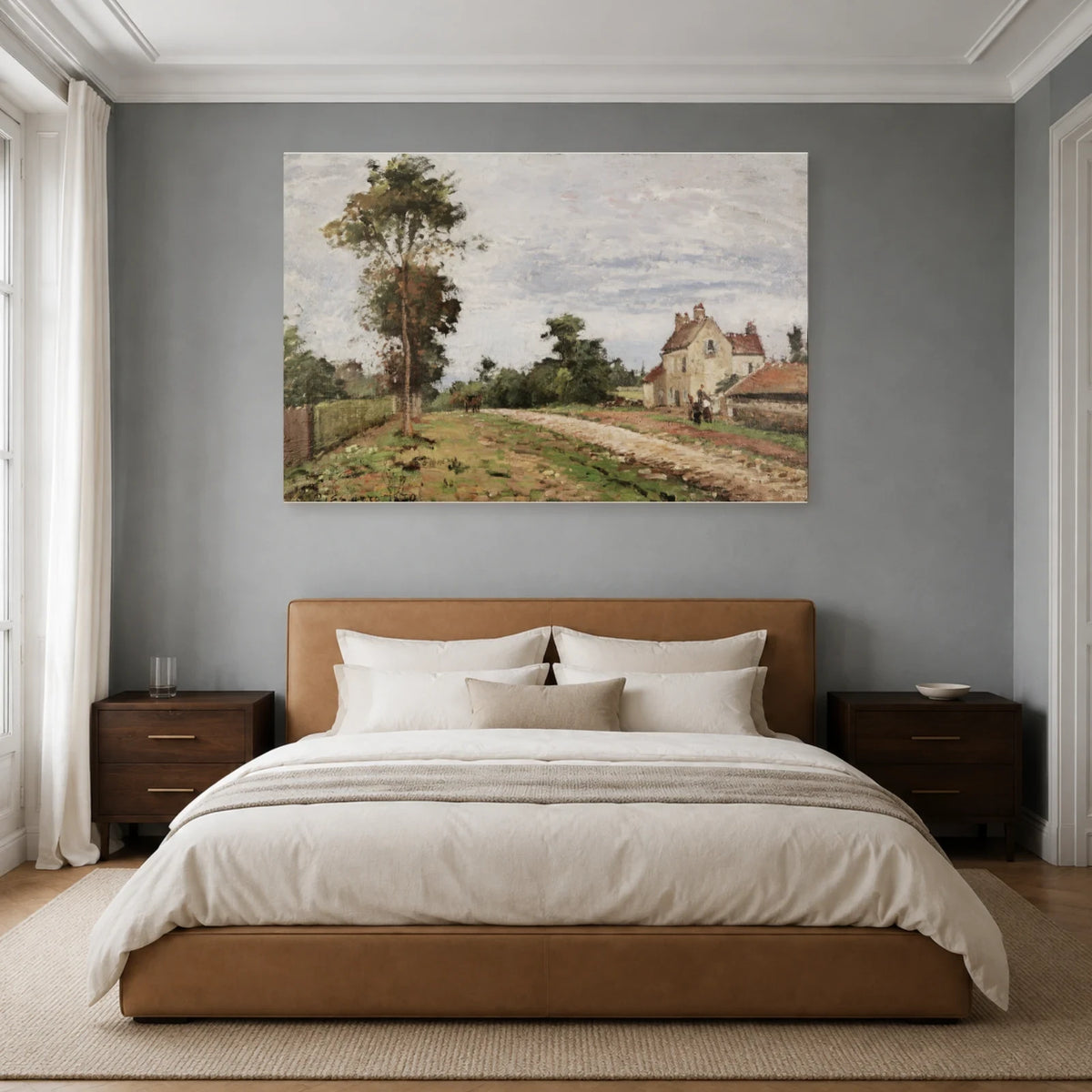 Tableau Maison de monsieur Musy, Louveciennes – Camille Pissarro dans une chambre - Art Virtuoso