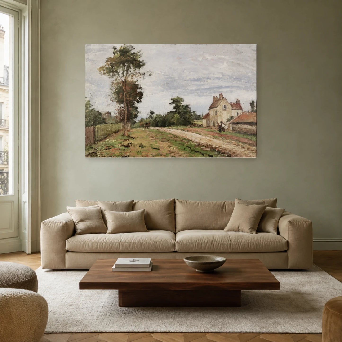 Tableau Maison de monsieur Musy, Louveciennes – Camille Pissarro dans un salon - Art Virtuoso