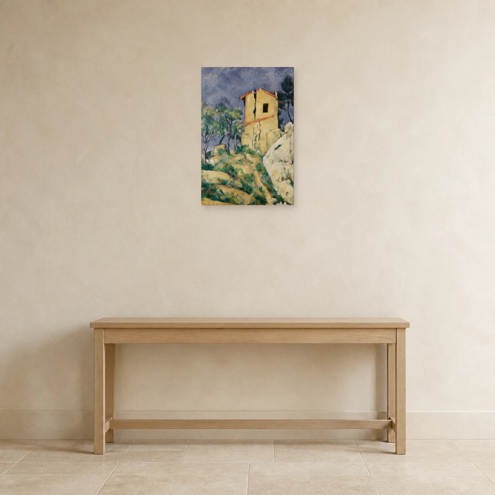 Tableau La Maison aux murs fissurés – Paul Cézanne dans une entrée ou un couloir - Art Virtuoso