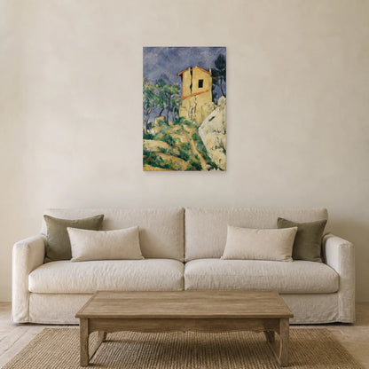 Tableau La Maison aux murs fissurés – Paul Cézanne dans un salon - Art Virtuoso