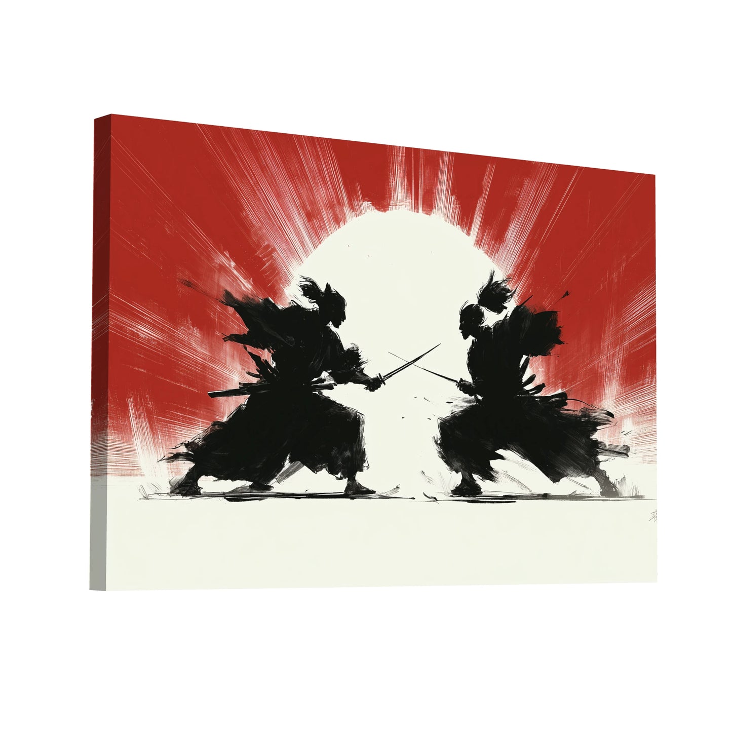 Product Hero 3D WebP Tableau Manga Japonais – Duel au Soleil Levant - Art Virtuoso