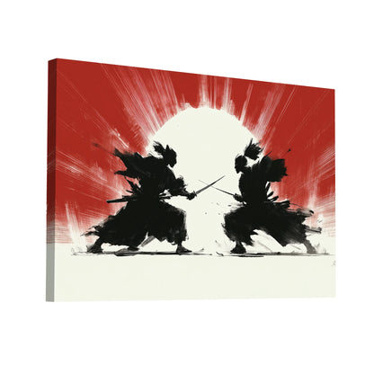 Product Hero 3D WebP Tableau Manga Japonais – Duel au Soleil Levant - Art Virtuoso