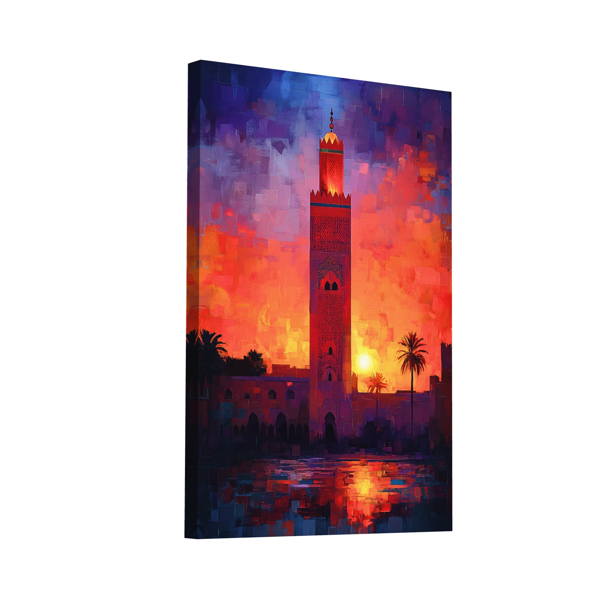Product Hero 3D WebP Tableau Marrakech - Koutoubia Minimaliste - Art Virtuoso