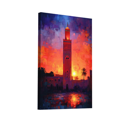 Product Hero 3D WebP Tableau Marrakech - Koutoubia Minimaliste - Art Virtuoso