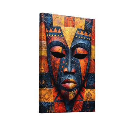 Product Hero 3D WebP Tableau Masque Africain Moderne - Art Virtuoso