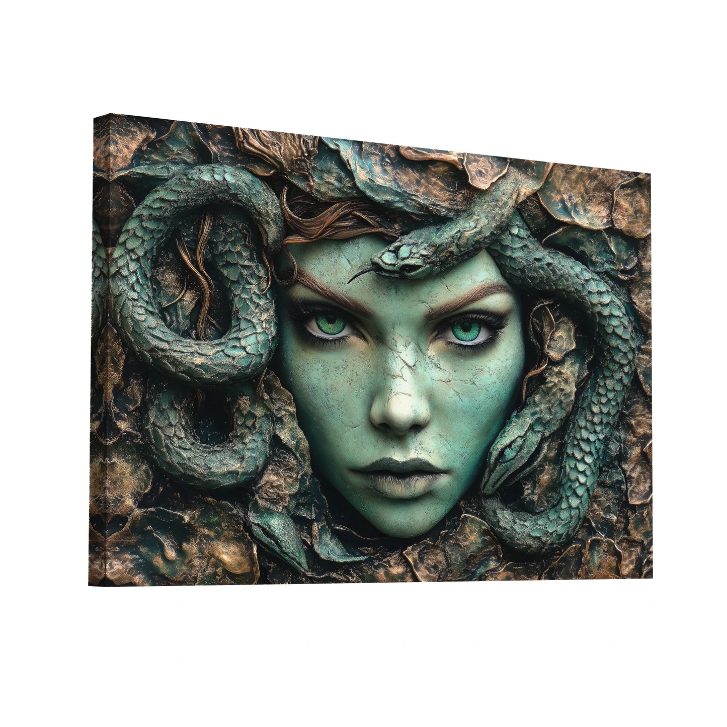 Product Hero 3D WebP Tableau Medusa : Regard Mythique - Art Virtuoso