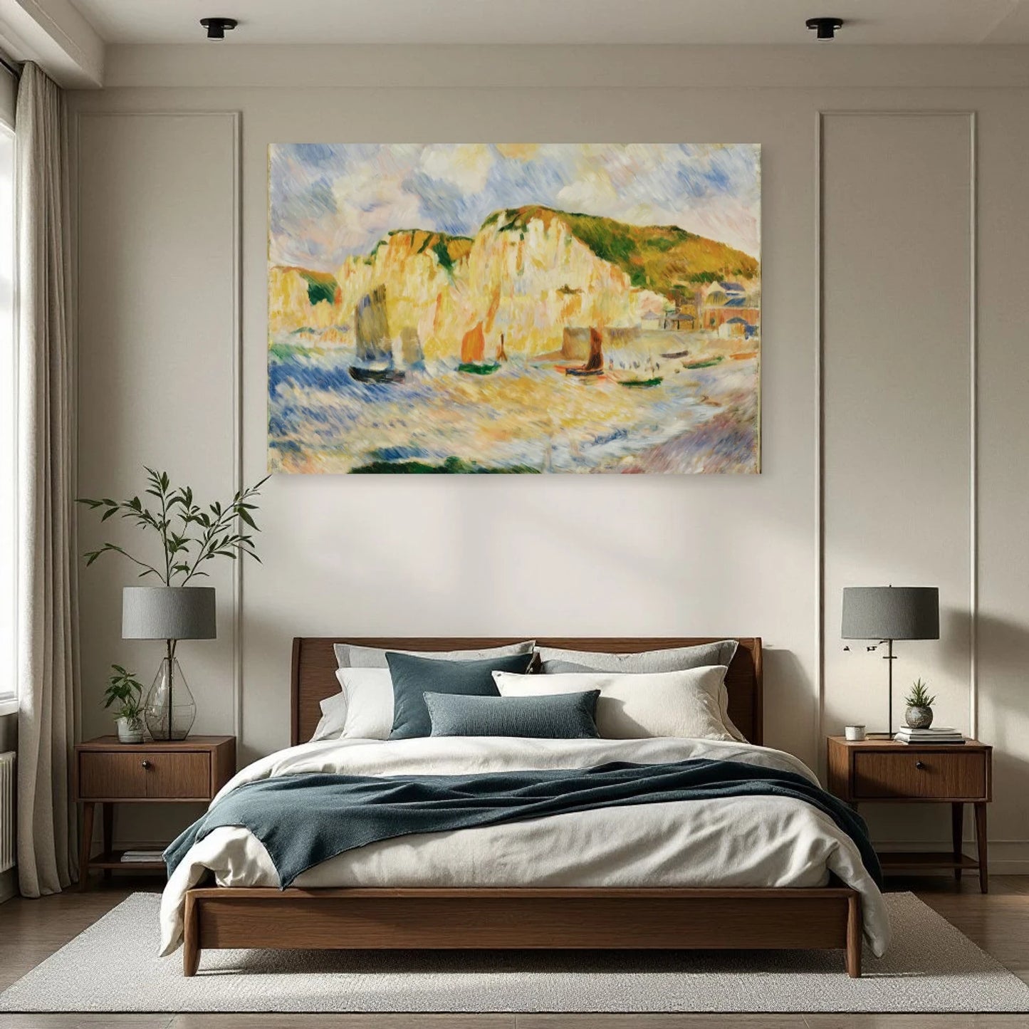 Tableau Mer et falaises – Pierre-Auguste Renoir dans une chambre - Art Virtuoso