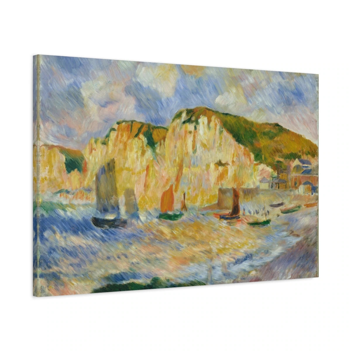 Tableau Mer et falaises – Pierre-Auguste Renoir - toile 3D avec bords imprimés - Art Virtuoso